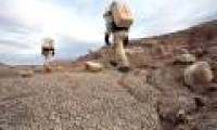 Simulation of Mars environment on rock desert