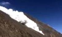 Skiing on top of the mountain over 7,400 meters in Pakistan