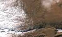Snow falls in the Sahara desert from the universe