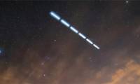 SpaceX rocket creates strange hyphen in the sky