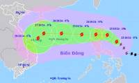 Storm Trami will reach its maximum intensity when it approaches the Paracel Islands.