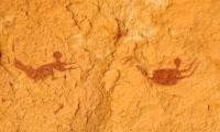 Strange 9,000-year-old rock art of swimmers in what is now the Sahara desert