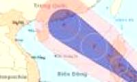 Strong tropical depression into a storm near the East Sea