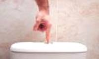 The action you must take before you flush the toilet
