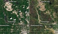 The disaster of dam failure in the United States from space