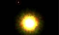 The first image of a planet-like object orbiting a star is similar to the Sun.