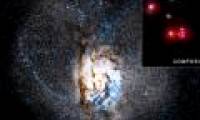 The galaxy glows brightly when it produces 4,500 times more stars than the Milky Way