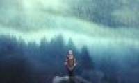 The image of small people before majestic nature
