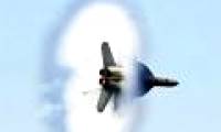 The moment the plane pierced the sound barrier