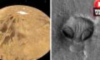 The mysterious face of a giant face appears on Mars