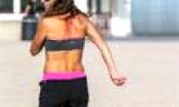 The woman could only run backwards