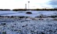 Thousands of ice balls cover the coast of Finland