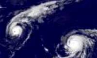 Three extremely rare tropical storms occur simultaneously on the Pacific Ocean