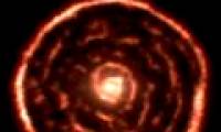 Uncommonly rare spiral-shaped structure of cosmic dust