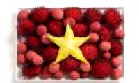 Unique flags made from traditional dishes