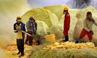 What is special about the 'gold' in this volcano that makes hundreds of workers risk their lives to get it?
