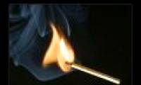 Why is a horizontal match bent when burning?