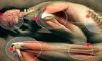 Why is the hand scratched by the hand that the pain is