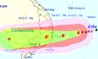 Why is the number 12 typhoon closer to the shore?